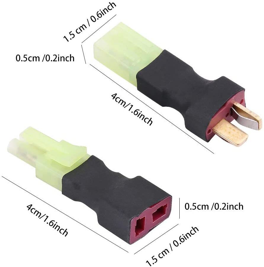 1 vnt. mini "Tamiya" vyriškos ir "T-Plug" vyriškos jungties ir 1 vnt. mini "Tamiya" moteriškos ir "T-Plug" moteriškos jungties kaina ir informacija | Išmanioji technika ir priedai | pigu.lt