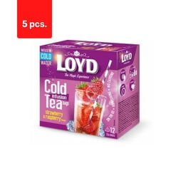 Loyd Cold Infusion arbata, braškių ir aviečių skonio, 12 x 2,5 g x 5 pak. kaina ir informacija | Arbata | pigu.lt