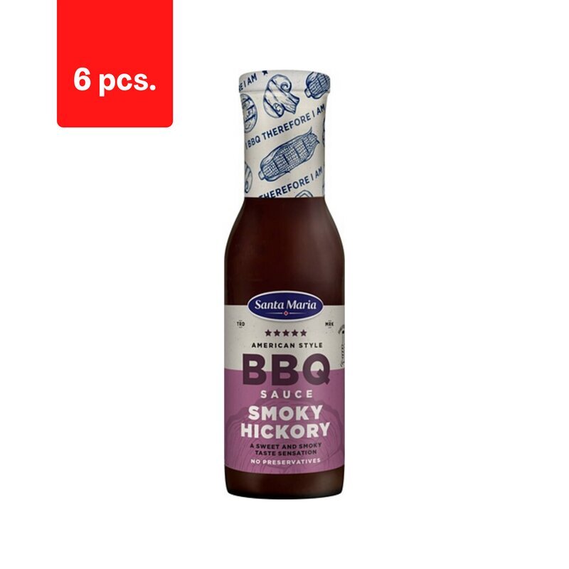 Bbq padažas smokey hickory Santa maria, 365g x 6 vnt. kaina ir informacija | Padažai | pigu.lt