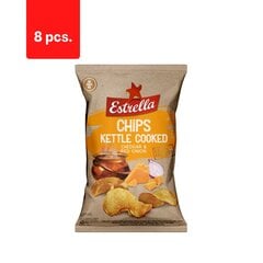 Картофельные чипсы со вкусом чеддера и красного лука ESTRELLA KETTLE, 120 г x 8 шт. цена и информация | Закуски, чипсы | pigu.lt
