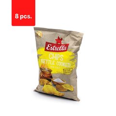 Bulvių traškučiai su druska Estrella kettle, 120g x 8 vnt. kaina ir informacija | Užkandžiai, traškučiai | pigu.lt