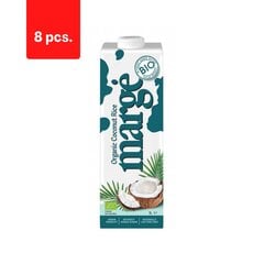 Kokosų ir ryžių gėrimas Margė, 1 l x 8 vnt. kaina ir informacija | Pieno produktai | pigu.lt