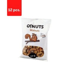 Грецкие орехи O!NUTS, 150 г x 12 шт. цена и информация | Орехи, сухофрукты, семечки | pigu.lt