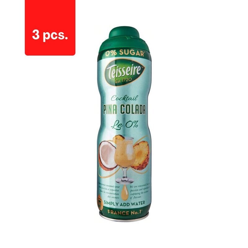 Sirupas Teisseire pina colada, 0,6l x 3 vnt. kaina | pigu.lt