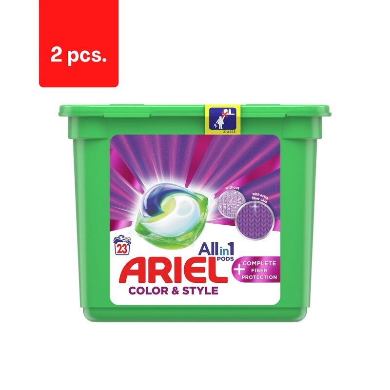 Ariel complete skalbimo kapsulės, 23vnt x 2 vnt. цена и информация | Skalbimo priemonės | pigu.lt