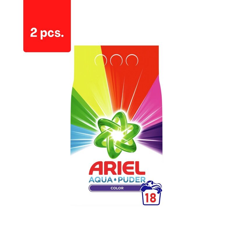 Ariel color skalbimo milteliai, 18sk. x 2 vnt. цена и информация | Skalbimo priemonės | pigu.lt