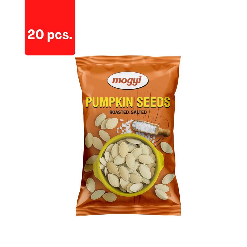 Skrudintos sūdytos moliūgų sėklos Mogyi, 150 g x 20 vnt. цена и информация | Riešutai, sėklos, džiovinti vaisiai | pigu.lt