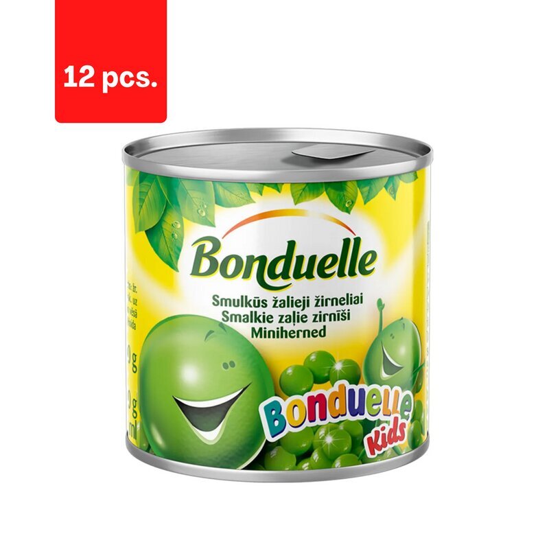 Smulkūs žirneliai Bonduelle kids, 140 g x 12 vnt. kaina ir informacija | Konservuotas maistas | pigu.lt