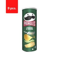 Закуска PRINGLES Cheese & Onion, 165 г x 9 шт. цена и информация | Закуски, чипсы | pigu.lt