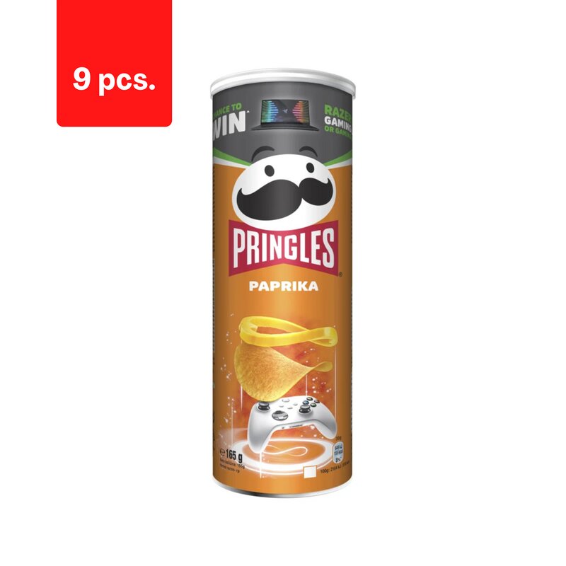 Užkandis Pringles paprika, 165 g x 9 vnt. kaina ir informacija | Užkandžiai, traškučiai | pigu.lt