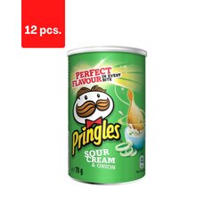 Užkandis Pringles sour cream & onion, 70 g x 12 vnt. kaina ir informacija | Užkandžiai, traškučiai | pigu.lt