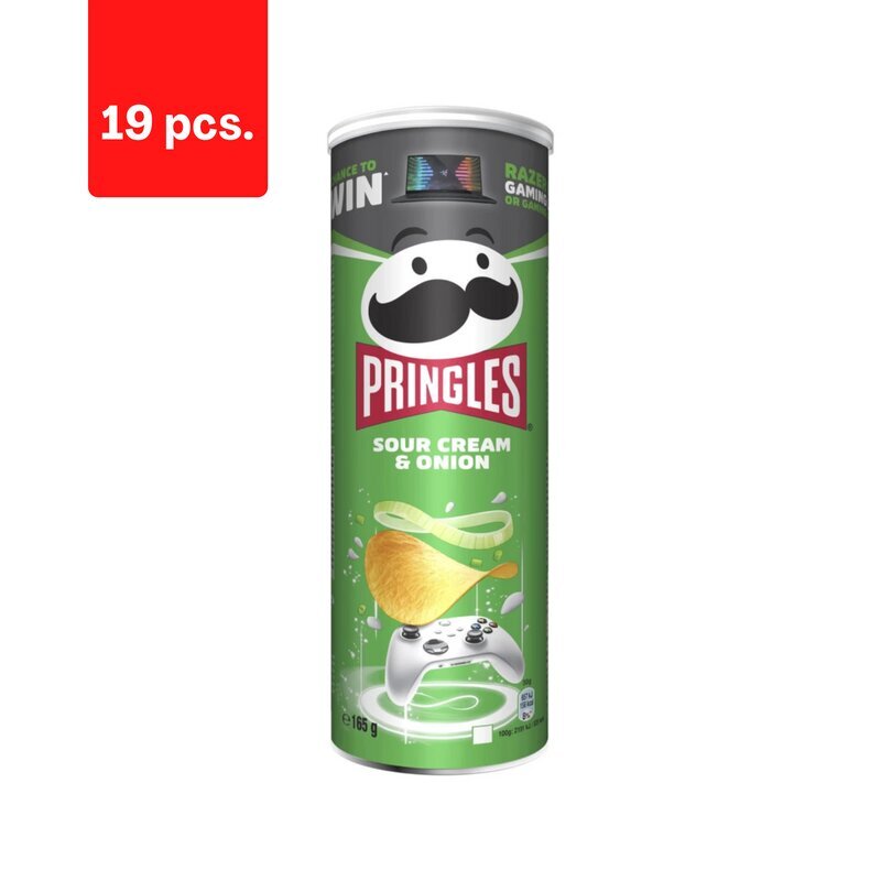 Užkandis Pringles sour cream&onion , 165g x 19 vnt. kaina ir informacija | Užkandžiai, traškučiai | pigu.lt