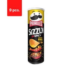 Užkandis Pringles spicy barbecue, 160g x 9 vnt. kaina ir informacija | Užkandžiai, traškučiai | pigu.lt