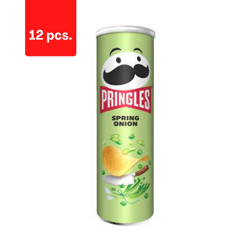 Užkandis Pringles spring onion, 165g x 12 vnt. kaina ir informacija | Užkandžiai, traškučiai | pigu.lt