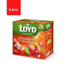 Фруктовый чай со вкусом клубники и ревеня LOYD, 20 х 2 г х 5 упаковок цена и информация | Чай | pigu.lt