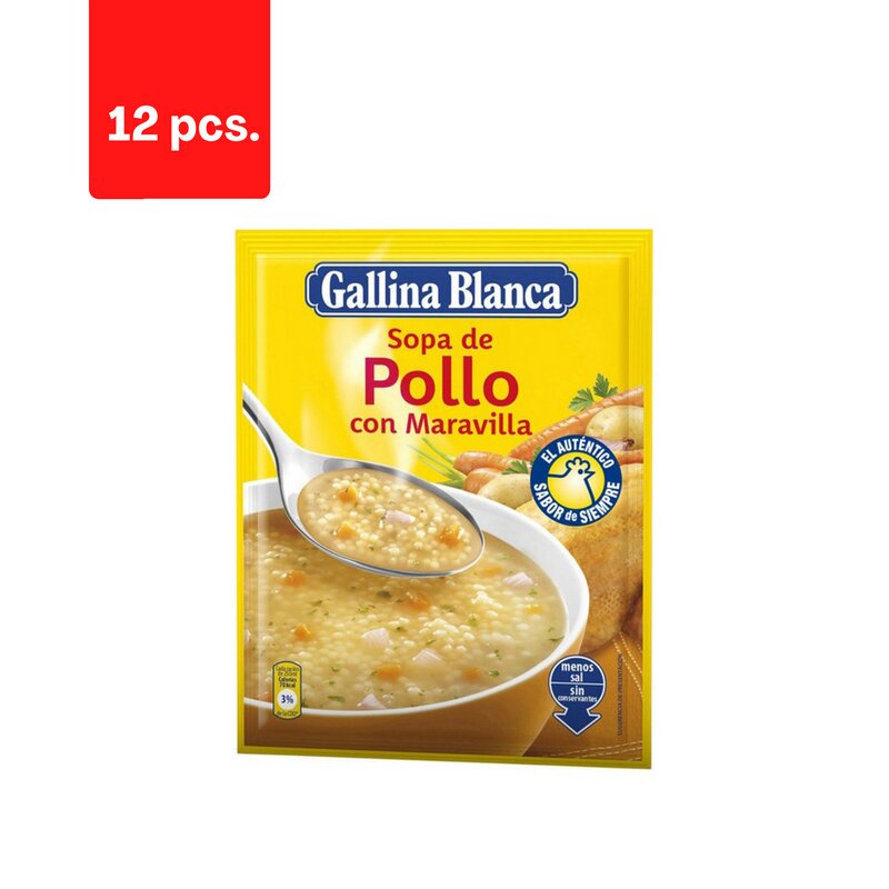 Vištienos sriuba Gallina blanca maravilla, 85 g x 12 vnt. цена и информация | Sriubos, sultiniai | pigu.lt