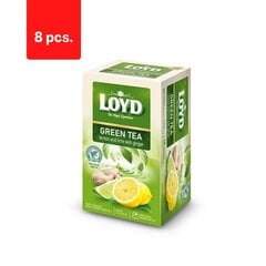 Loyd žalioji arbata, citrinų-laimų ir imbiero skonio, 20 x 1.7g x 8 pak. kaina ir informacija | Arbata | pigu.lt
