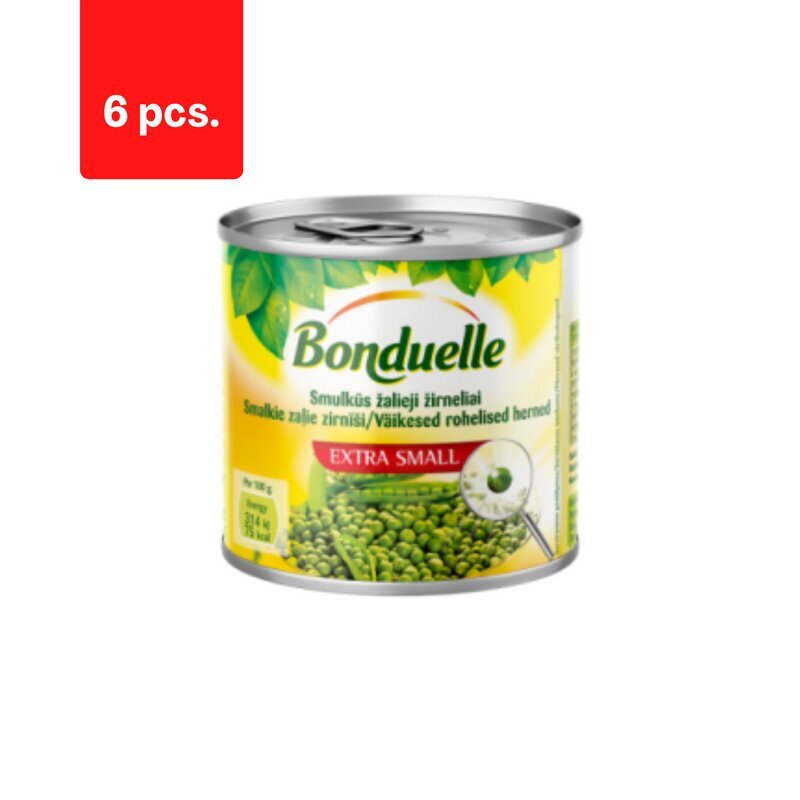 Smulkūs žirneliai Bonduelle, 280 g x 6 vnt. цена и информация | Konservuotas maistas | pigu.lt