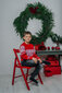 Kalėdinis megztinis vaikams R926, raudonas kaina ir informacija | Megztiniai, bluzonai, švarkai berniukams | pigu.lt