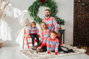 Kalėdinis megztinis vaikams R927 kaina ir informacija | Megztiniai, bluzonai, švarkai berniukams | pigu.lt