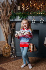 Kalėdinis megztinis vaikams R927 kaina ir informacija | Megztiniai, bluzonai, švarkai berniukams | pigu.lt