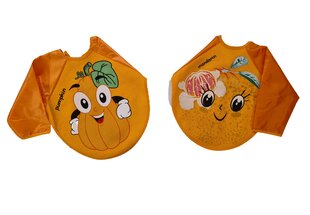 Neperšlampamas seilinukas su rankovemis rinkinis Pumpkin & Mandarin pakuotėje 2 vnt 30x30 cm kaina ir informacija | Seilinukai | pigu.lt