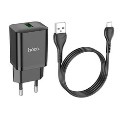 Сетевая зарядка Hoco N26 USB-A Quick Charge 3.0 18W + Type-C белая цена и информация | Зарядные устройства для телефонов | pigu.lt