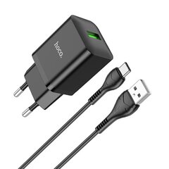 Сетевая зарядка Hoco N26 USB-A Quick Charge 3.0 18W + Type-C белая цена и информация | Зарядные устройства для телефонов | pigu.lt
