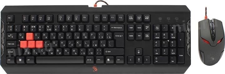 Klaviatūra + pelė A4 Tech Bloody Q1100 USB, US kaina ir informacija | Klaviatūros | pigu.lt