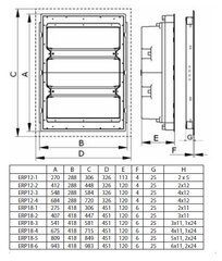 Распределительный щит скрытого монтажа Rp-24 wave (N+PE) 2x12 цена и информация | Выключатели, розетки | pigu.lt