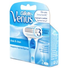 Skustuvo galvutės Gillette Venus, 2 vnt. kaina ir informacija | Skutimosi priemonės ir kosmetika | pigu.lt