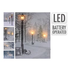 Paveikslas LED Sniegas (30 x 40 cm) kaina ir informacija | Kalėdinės dekoracijos | pigu.lt