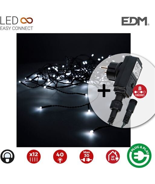LED žibintai - užuolaidos, 200 x 50 cm kaina ir informacija | Girliandos | pigu.lt