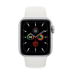 Apple Watch Series 5 44mm Silver Aluminum/White Sport Band (Atnaujinta A) kaina ir informacija | Išmanieji laikrodžiai (smartwatch) | pigu.lt