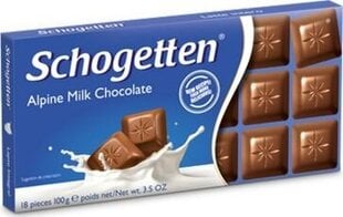 Шоколад молочный Schogetten Alpine Milk, 100 г цена и информация | Сладости | pigu.lt