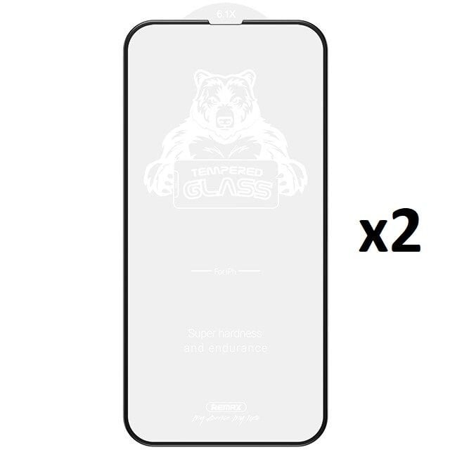 REMAX GL70 HD apsauginis stiklas iPhone 14/13/13pro 6.1', 2 vnt. kaina ir informacija | Apsauginės plėvelės telefonams | pigu.lt