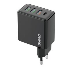 Dudao A5H, 3x USB / 1x USB Type C 20W, PD, QC 3.0 black kaina ir informacija | Krovikliai telefonams | pigu.lt