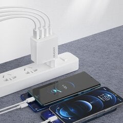 Dudao A5H, f3x USB / 1x USB Type C 20 W, PD, QC 3.0 белый цена и информация | Зарядные устройства для телефонов | pigu.lt