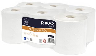 Полотенца бумажные ELLIS Professional, рулон, 80м, 2 слоя, целлюлоза. 1 рулон. цена и информация | Туалетная бумага, бумажные полотенца | pigu.lt