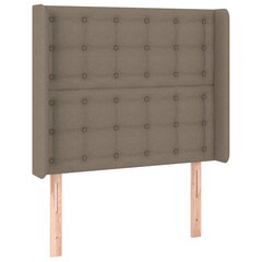 Galvūgalis su auselėmis, taupe, 103x16x118/128cm, audinys kaina ir informacija | Lovos | pigu.lt