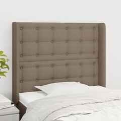 Galvūgalis su auselėmis, taupe, 103x16x118/128cm, audinys цена и информация | Кровати | pigu.lt