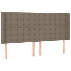 Galvūgalis su auselėmis, taupe, 183x16x118/128cm, audinys цена и информация | Кровати | pigu.lt