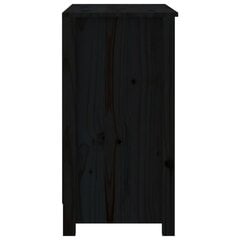 Spintelė knygoms, juoda, 80x35x68cm, pušies medienos masyvas цена и информация | Шкафы | pigu.lt