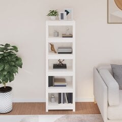 Spintelė knygoms, balta, 50x35x154cm, pušies medienos masyvas цена и информация | Шкафы | pigu.lt