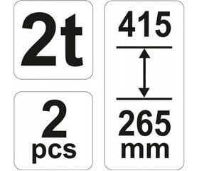 Automobilio atrama Yato 2T, 2vnt. YT-17310 kaina ir informacija | Mechaniniai įrankiai | pigu.lt
