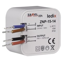 Светодиодный блок питания 15Вт 14В DC - ZNP-15-14 цена и информация | Источник питания | pigu.lt