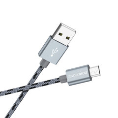 Borofone Cable BX24 Ring Current - USB to Micro USB - 2,4A 1 metre grey цена и информация | Кабели для телефонов | pigu.lt