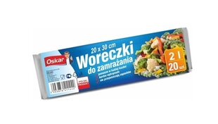 Оскар, Пакеты для замороженных продуктов 2 л, 20 шт цена и информация | Кухонная утварь | pigu.lt