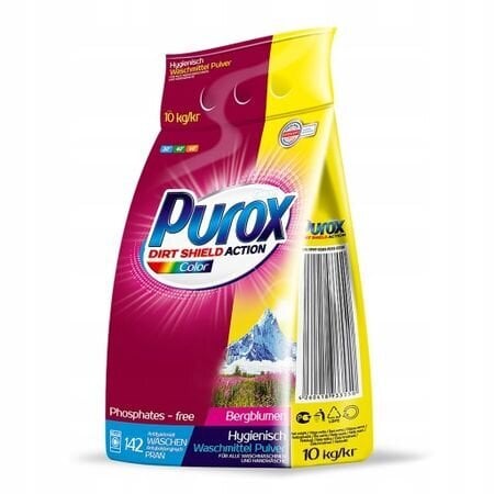Purox Color skalbimo milteliai spalvotiems audiniams, 10kg kaina ir informacija | Skalbimo priemonės | pigu.lt