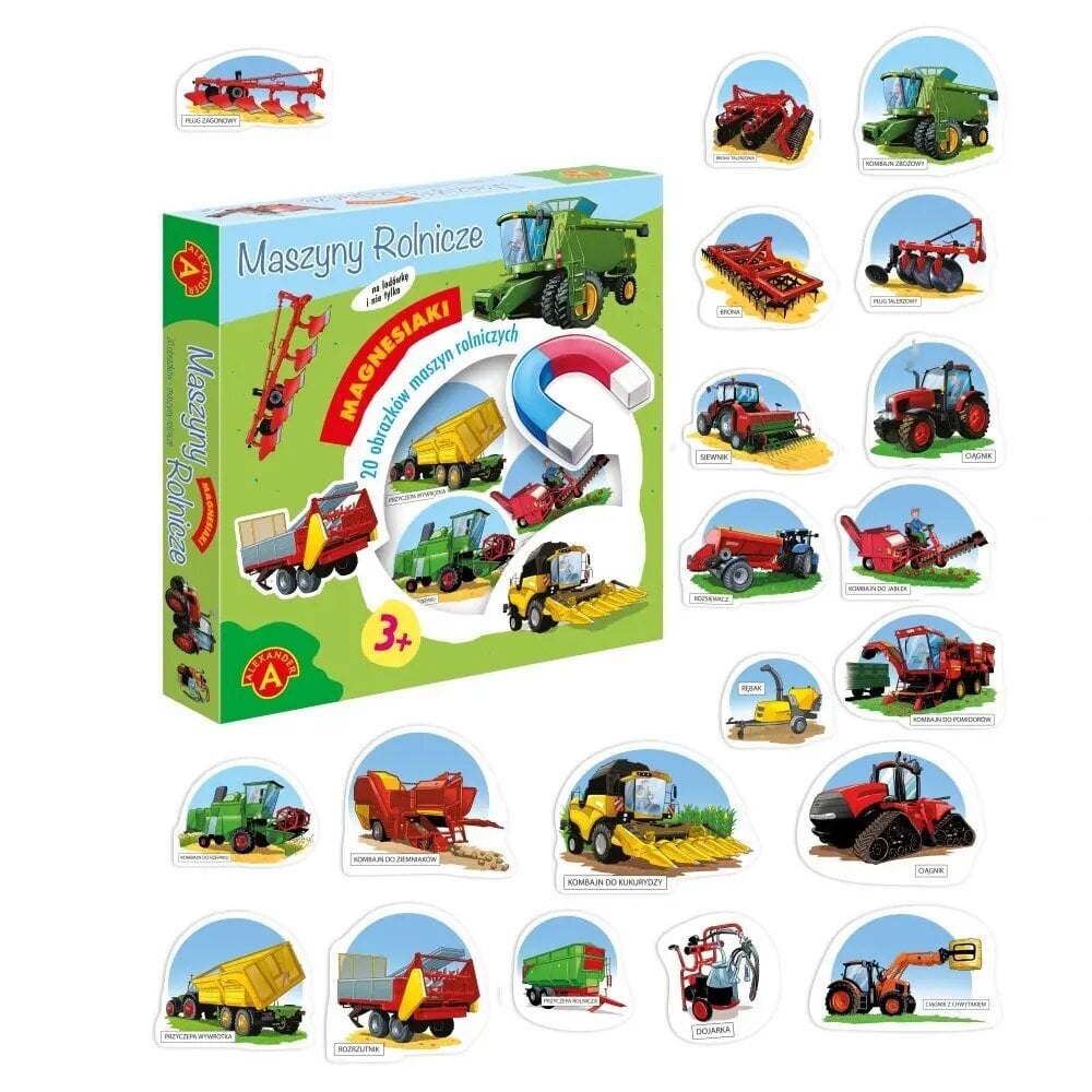 Magnetai Alexander Žemės ūkio mašinos, 21 d. kaina ir informacija | Lavinamieji žaislai | pigu.lt